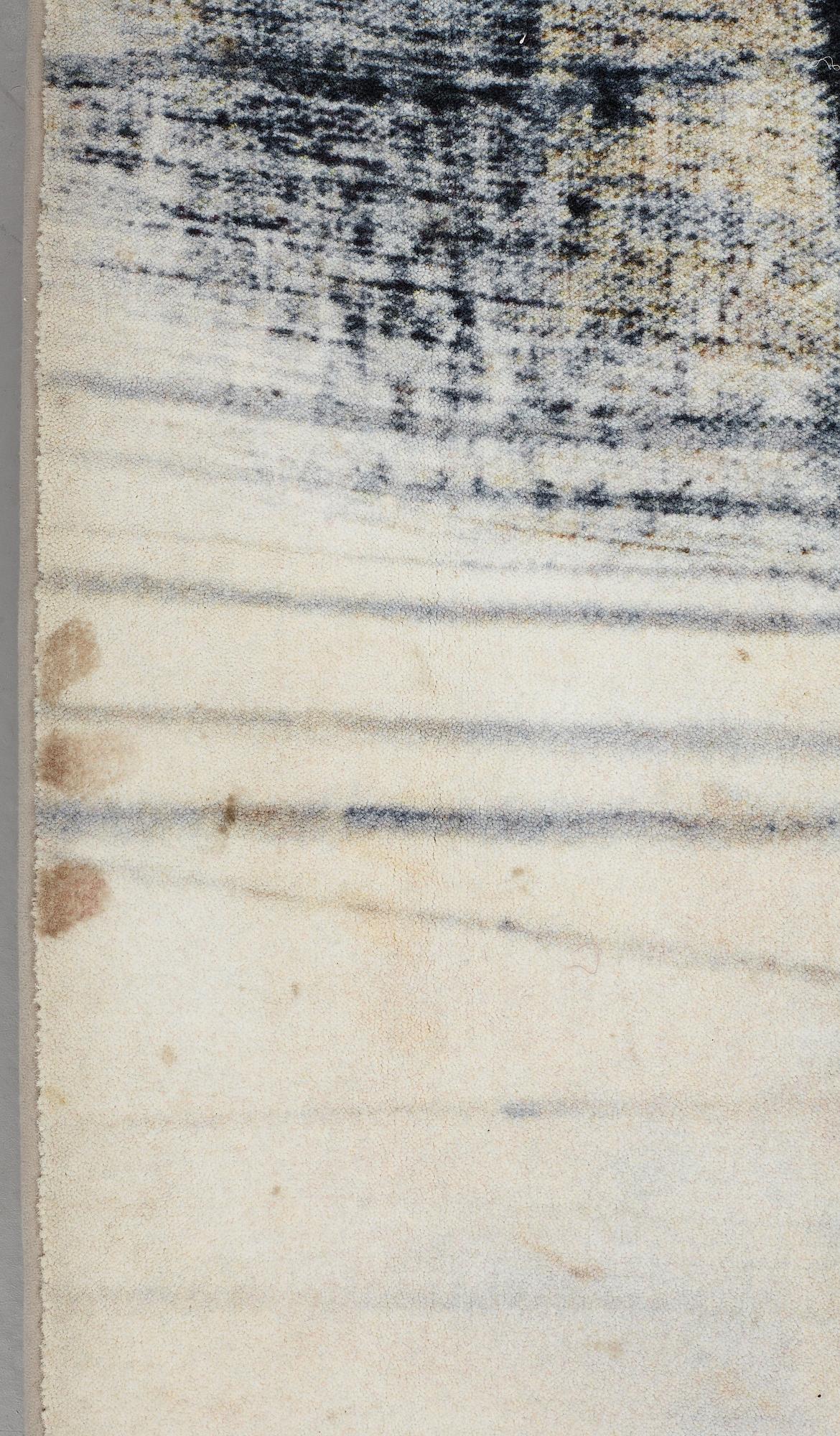 Maria Boström, MATTO, "Sideways", a printed decor after a painting by Maria Boström for Moooi carpets 2018, ca 301,5 x 298 cm.