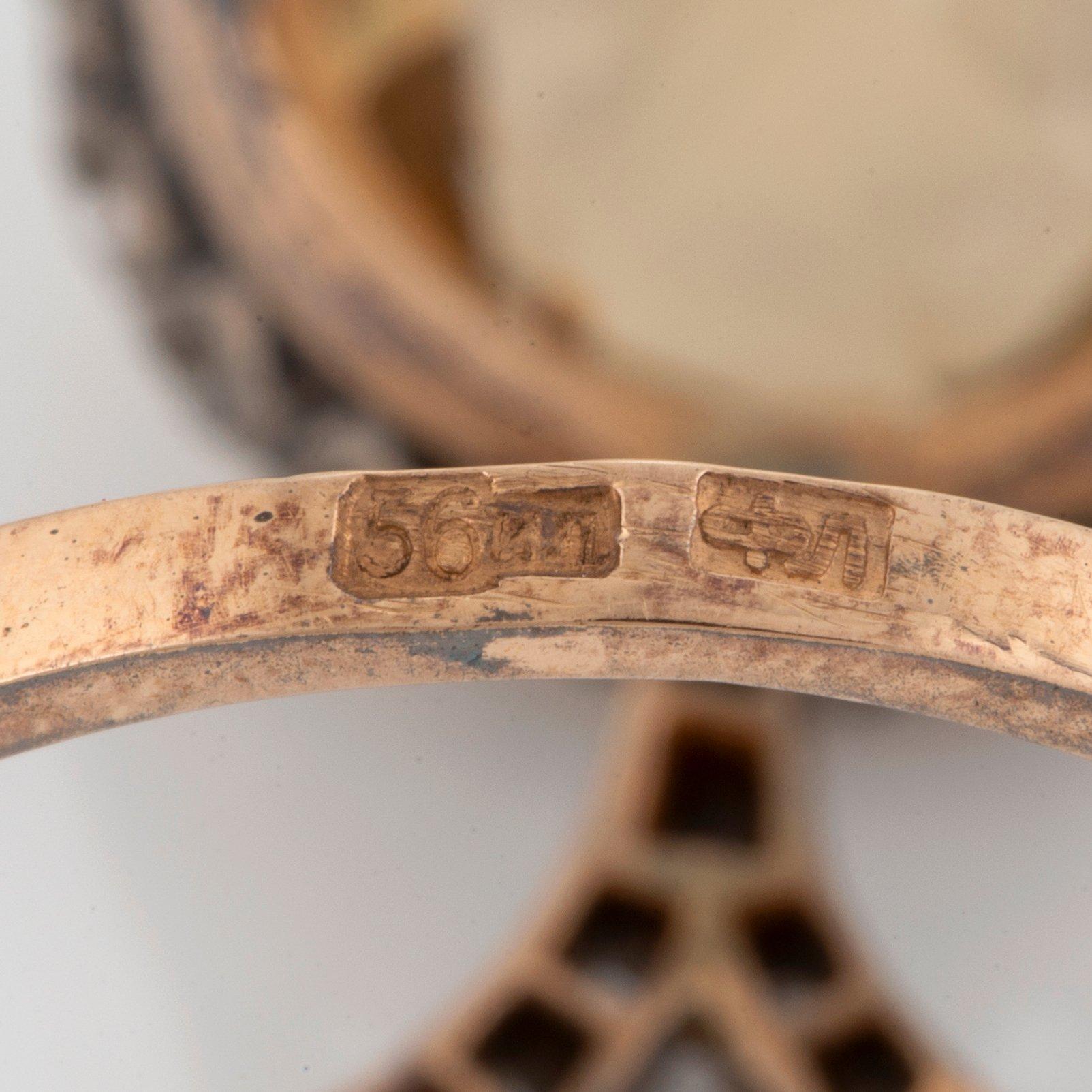 Fedor Lorie ring 14K guld och silver med en fasettslipad citrin.