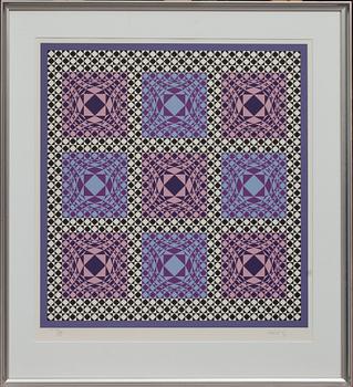 VICTOR VASARELY, färglitografi, signerad och numrerad E.A. XVIII/XXX.