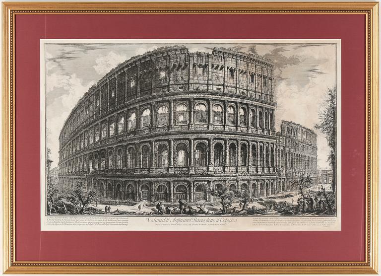 GIOVANNI BATTISTA PIRANESI, etsningar, 3 st.