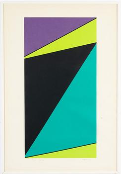 Olle Baertling, silkscreen in colours, 1965-74, signed 99/100.