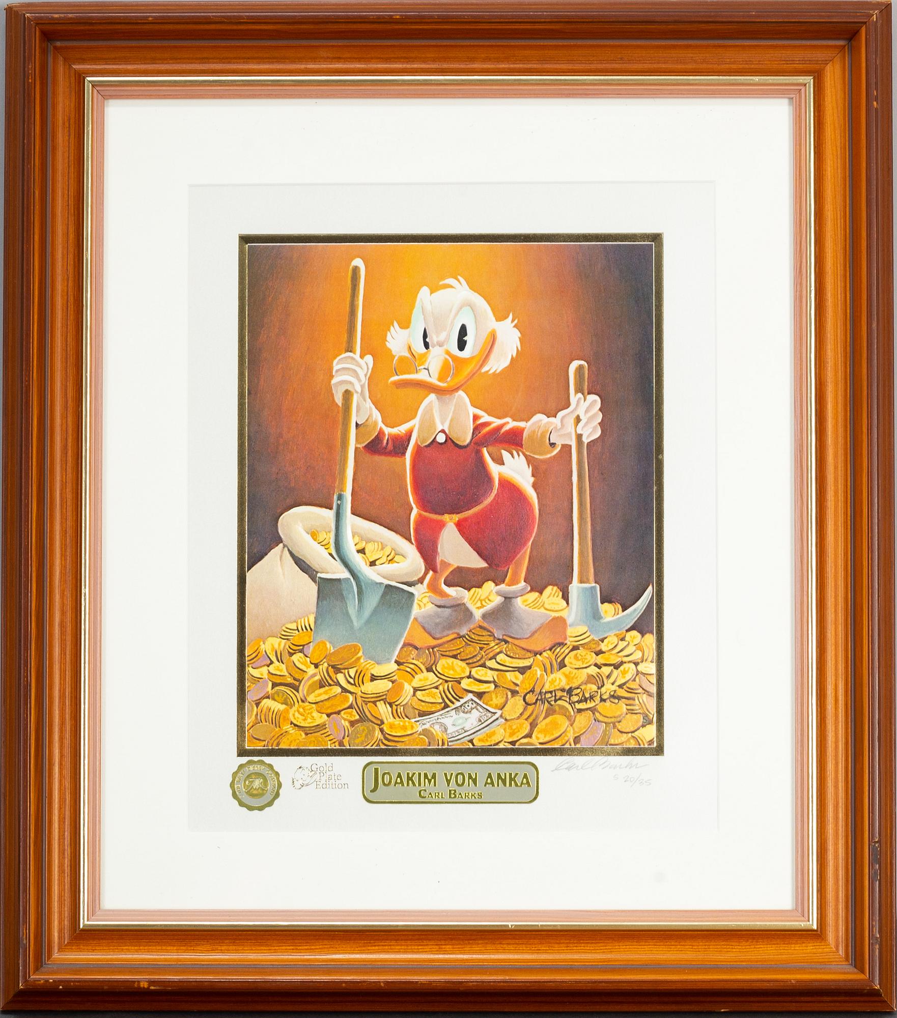 CARL BARKS, print, Gold Plate Edition, signed Carl Barks and numbered S 20/35 in pencil.