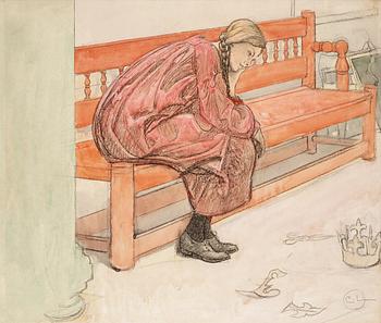 Carl Larsson, "Teaterfunderingar" (Thoughts of theater).