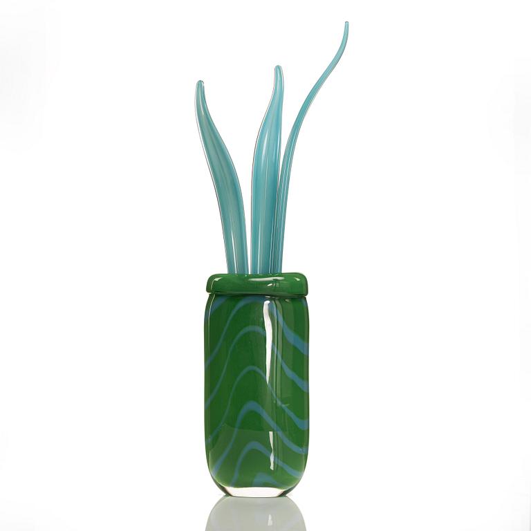 Anna Ehrner, a unique glass vase, Kosta Boda, signed.