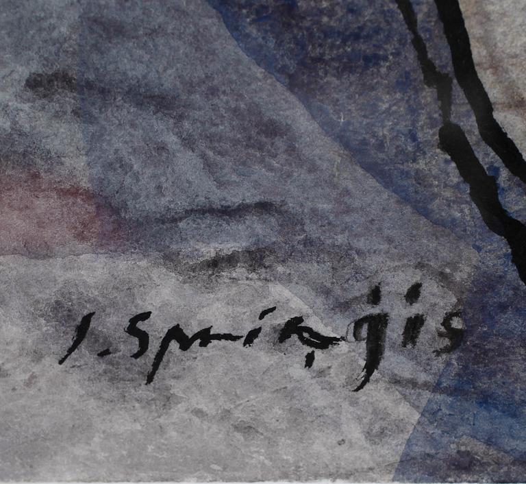 JEKABS SPRINGIS, akvarell, signerad.