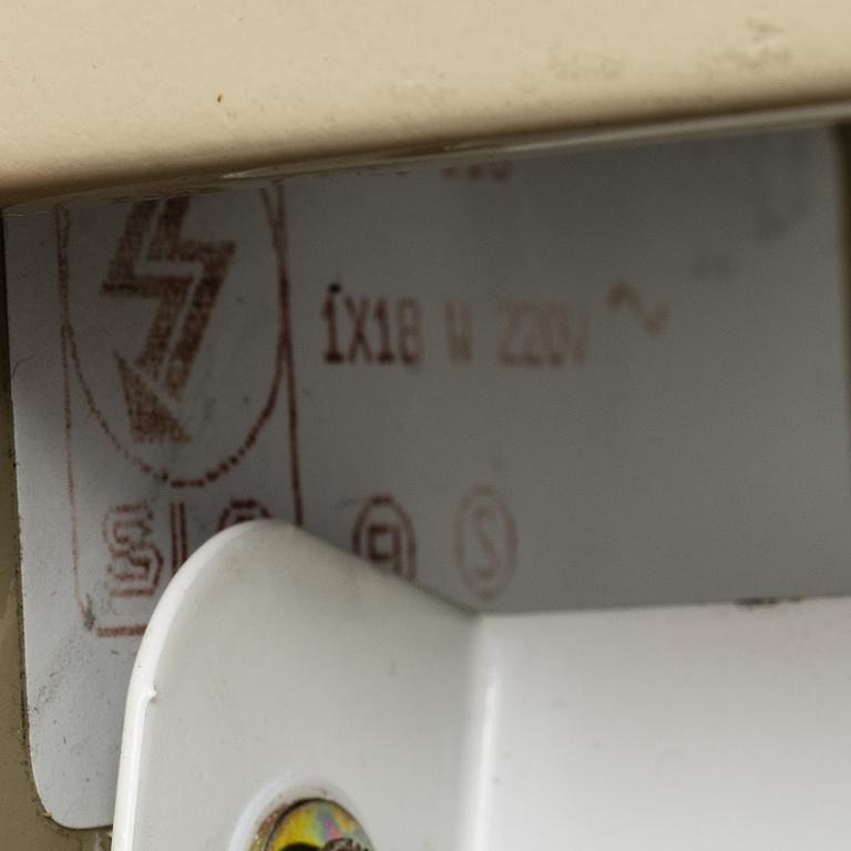 YRJÖ KUKKAPURO, työvalaisin, valmistaja SLO- Metalli Oy, Finland, 1970-luku.