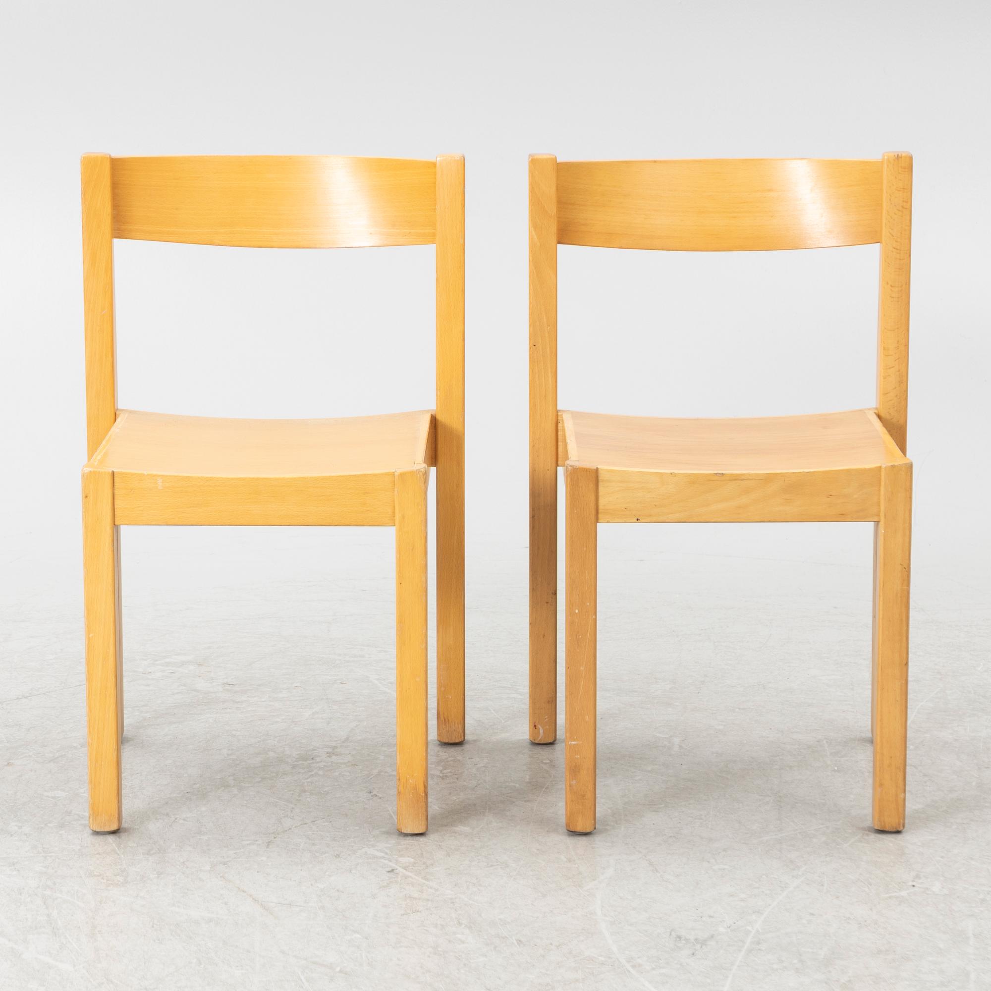 Axel Larsson, chairs, 8 pcs, Balzar Beskow, mid-20th century.