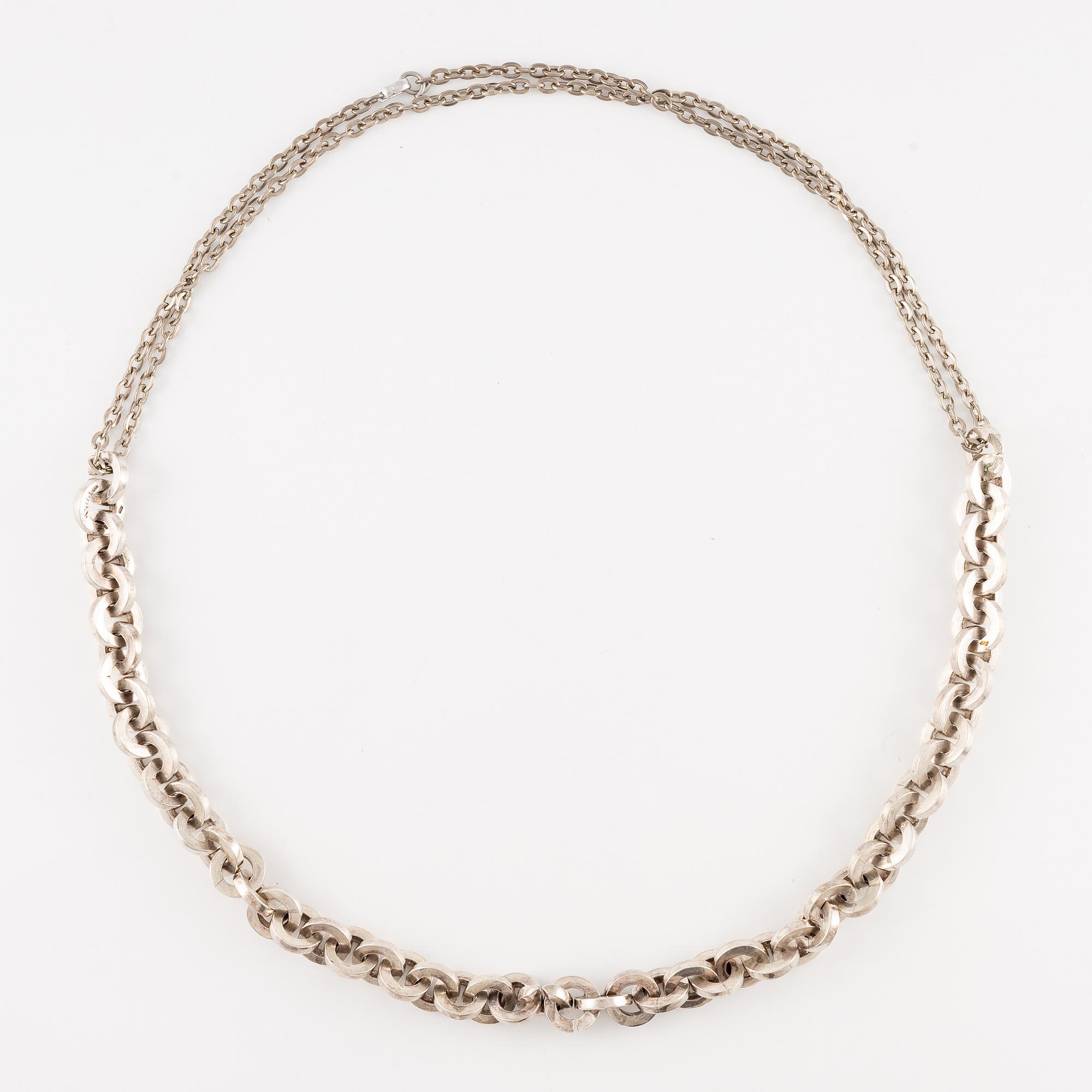 Rey Urban, necklace, silver, Stockholm 1969.