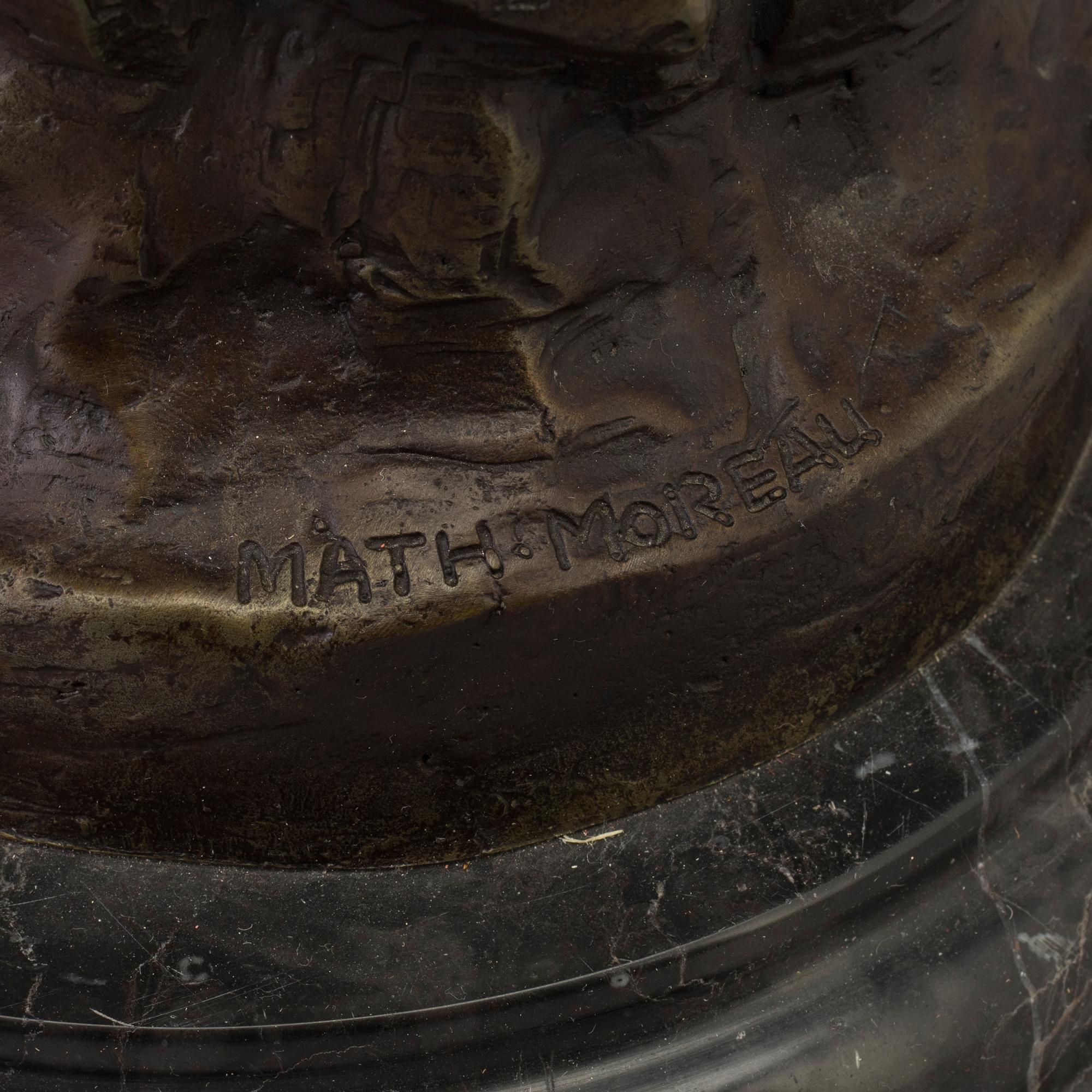 MATHURIN MOREAU, after. Sculpture, bronze, signed.