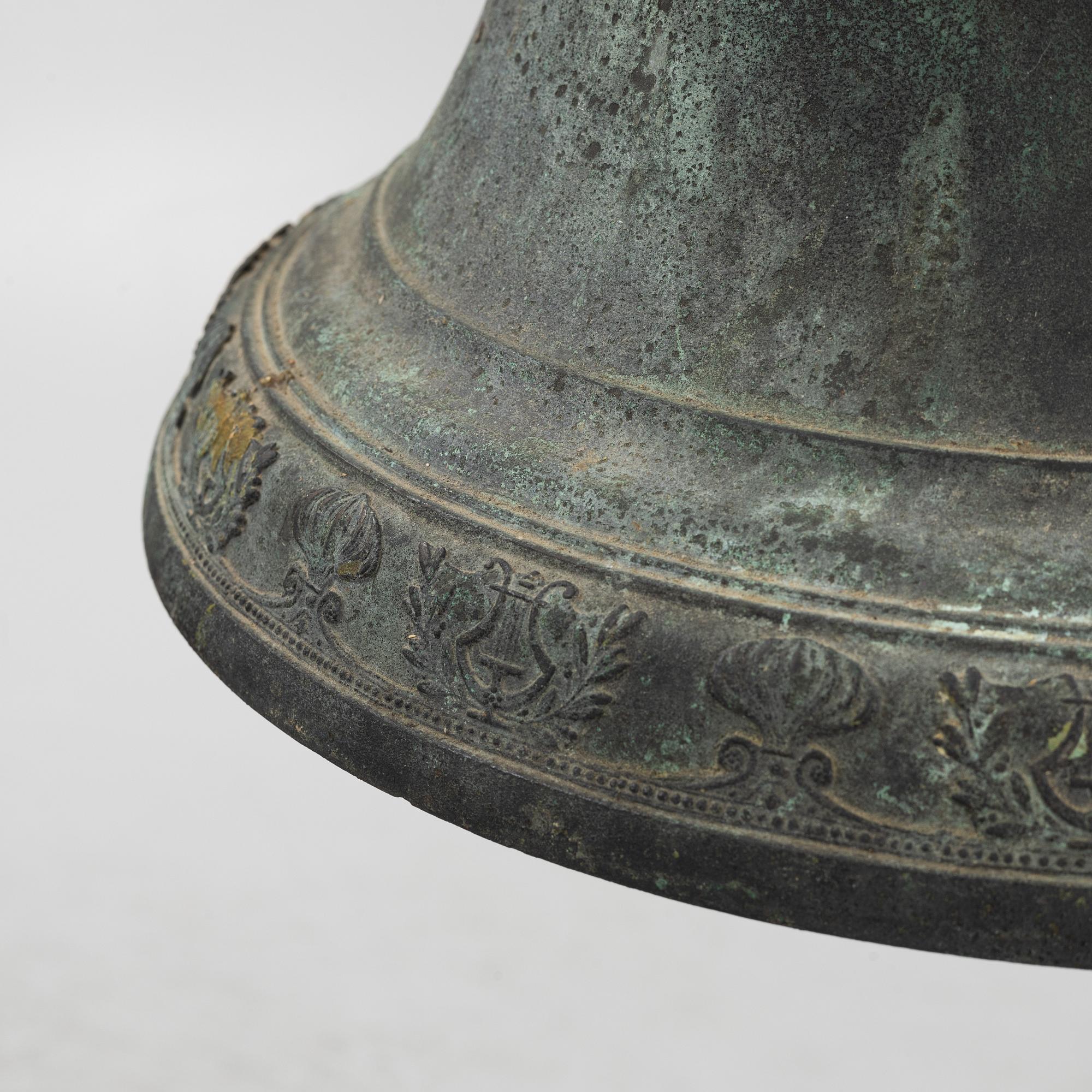 A bronze bell by C.A. Norling, later part of the 19th century.