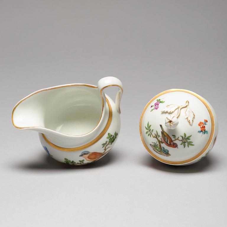 TETE A TETE, sex delar, porslin. Meissen, 1800-tal.