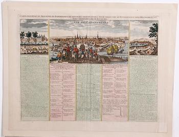 KOPPARSTICK, kolorerat. H.A Chatelain, 1715. 