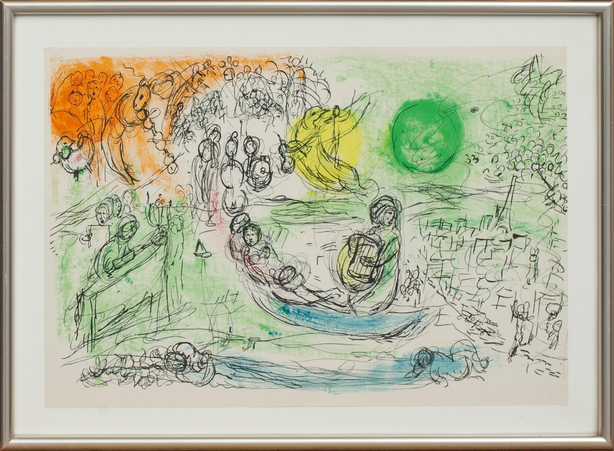 MARC CHAGALL, färglitografi, ej signerad, utförd 1957.