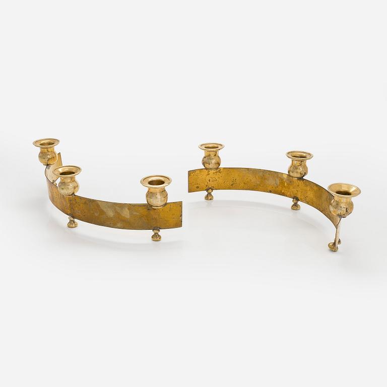Ljusstake, mässing, 1900-tal.