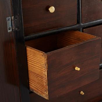 A barocque style spice cabinet, late 19th Century.