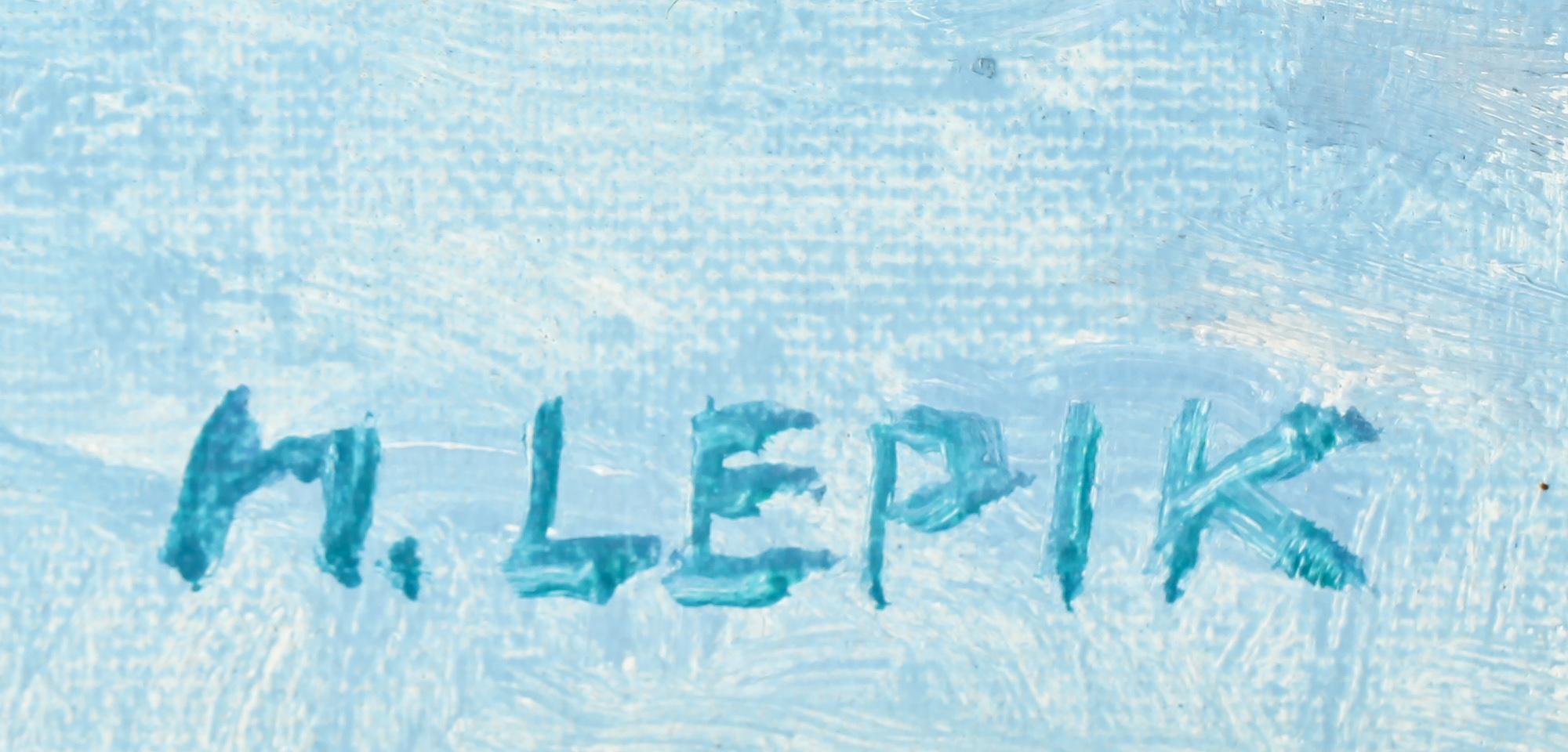 HUGO LEPIK, olja på duk, signerad.