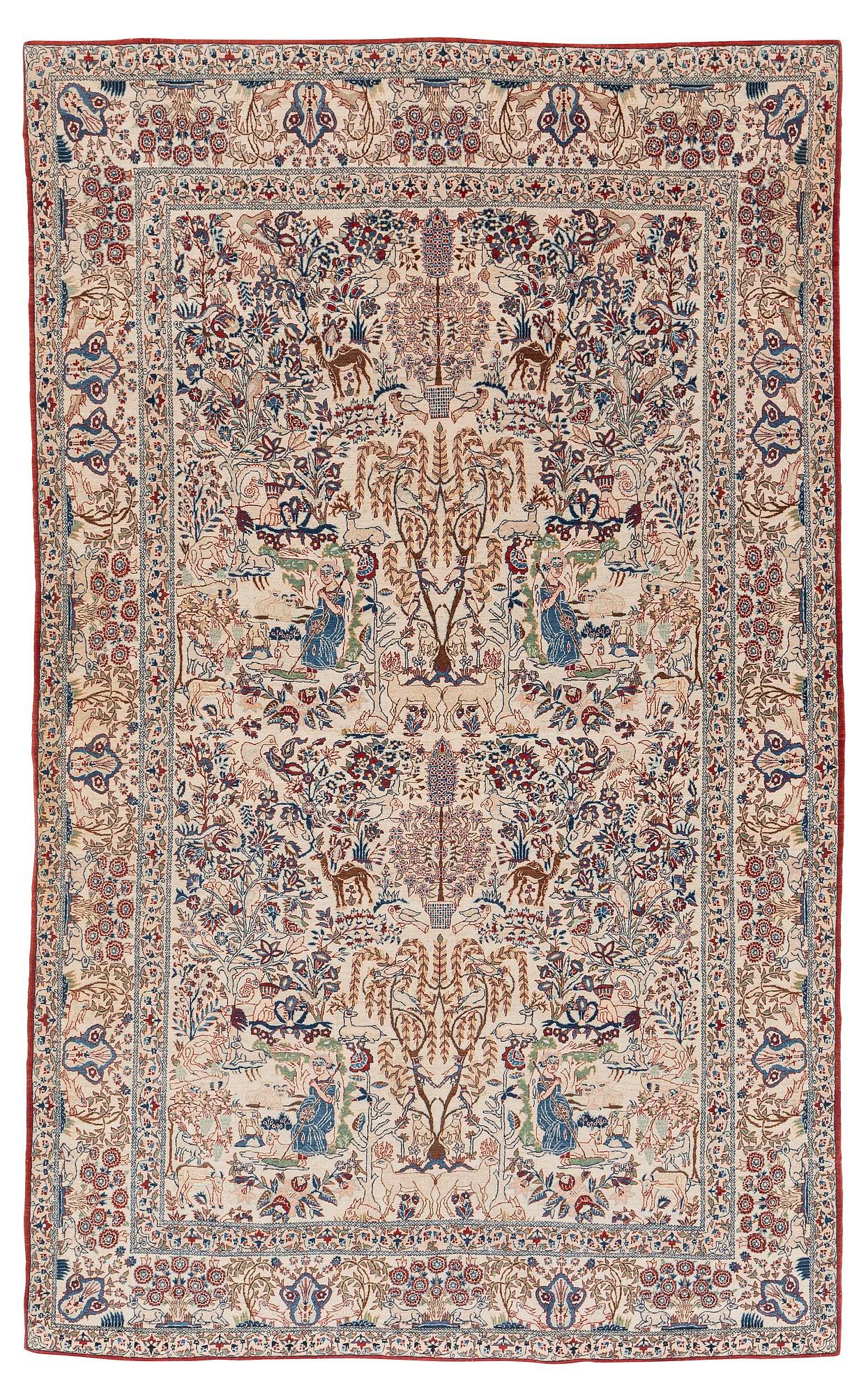 Matta, semiantik Nain Tudeshk, centrala Persien, ca 244 x 148 cm.
