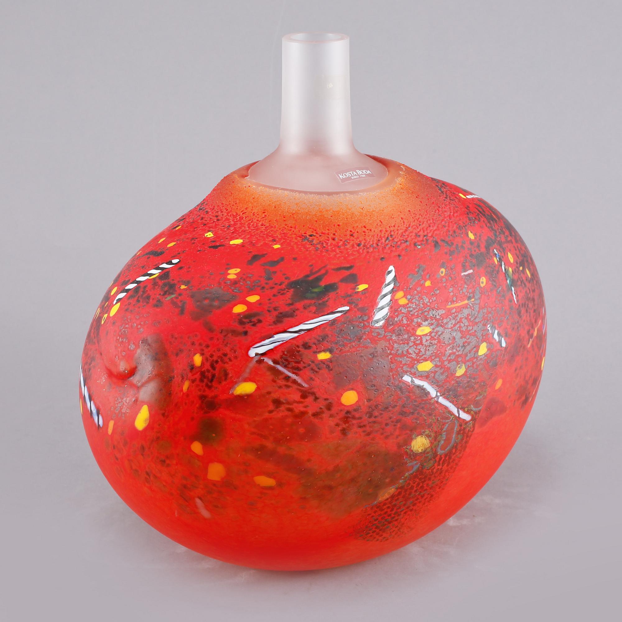 VAS, glas, Bertil Vallien, Kosta Boda Atelier, signerad och numrerad.