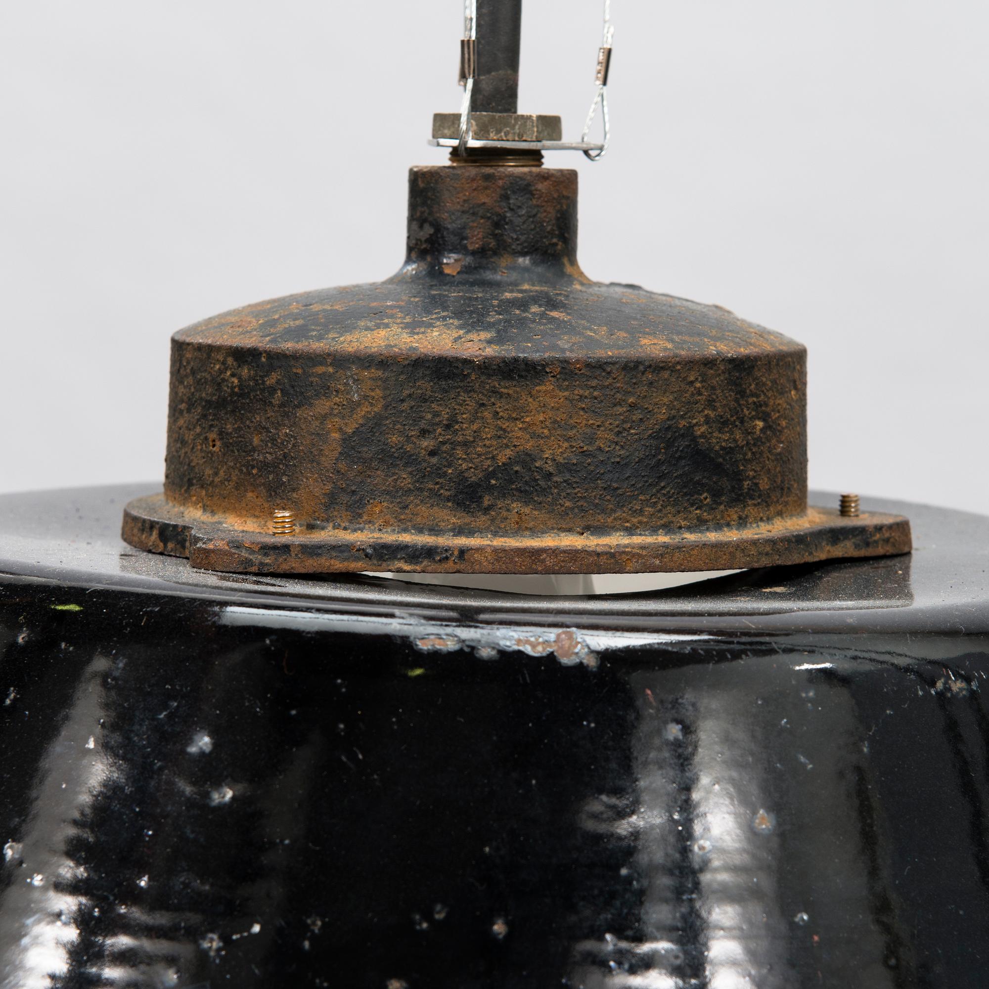 PAAVO TYNELL, Two 1930's '2521-53' industrial light for Taito Finland.