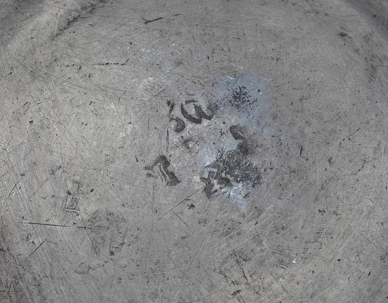 GRÖTSKÅL, tenn, Johan (II) Philip Kruth, verksam 1789-1823 i Norrköping.