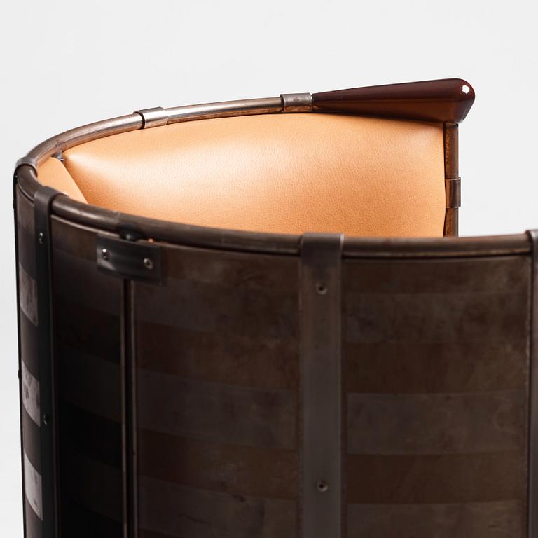 Mats Theselius, an 'Älgskinnsfåtöljen', easy chair, ed. 79/360, for Källemo, Sweden, post 1991.