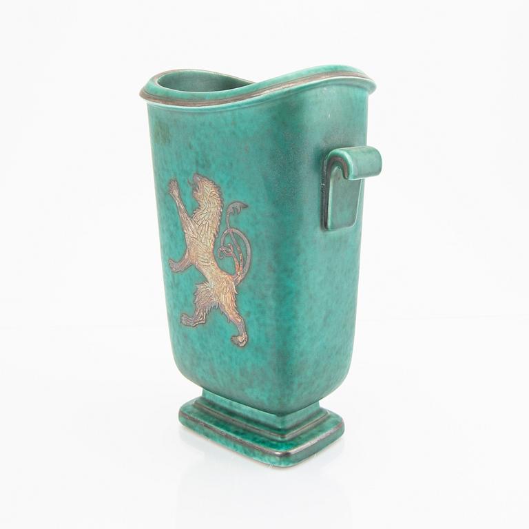 A Wilhelm Kåge Argenta stoneware vase Gustavsberg 1948.