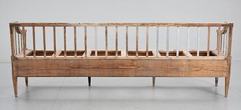 TRÅGSOFFA, gustaviansk, 1700-talets slut.