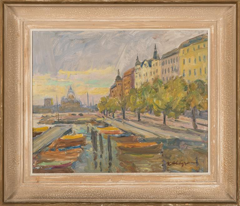 William Ahlgren, oil on board, signed.