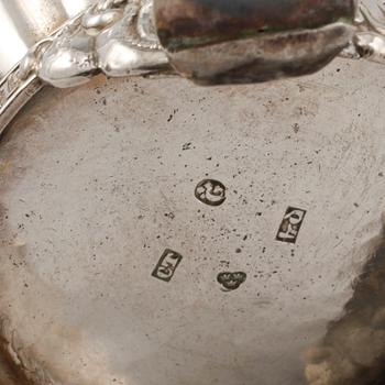 SENAPSKANNA, silver och glas, Carl Tengstedt, Göteborg, 1846, vikt exklusive glas 157 g.