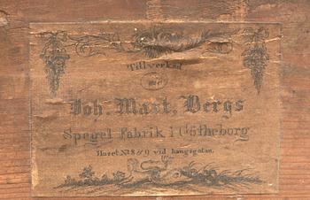 A Swedish bronzed Empire mirror by JM Berg Gothenburg.