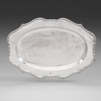 A Swedish 18th century silver serving-dish, mark of Jonas Thomasson Ronander, Stockholm 1762.