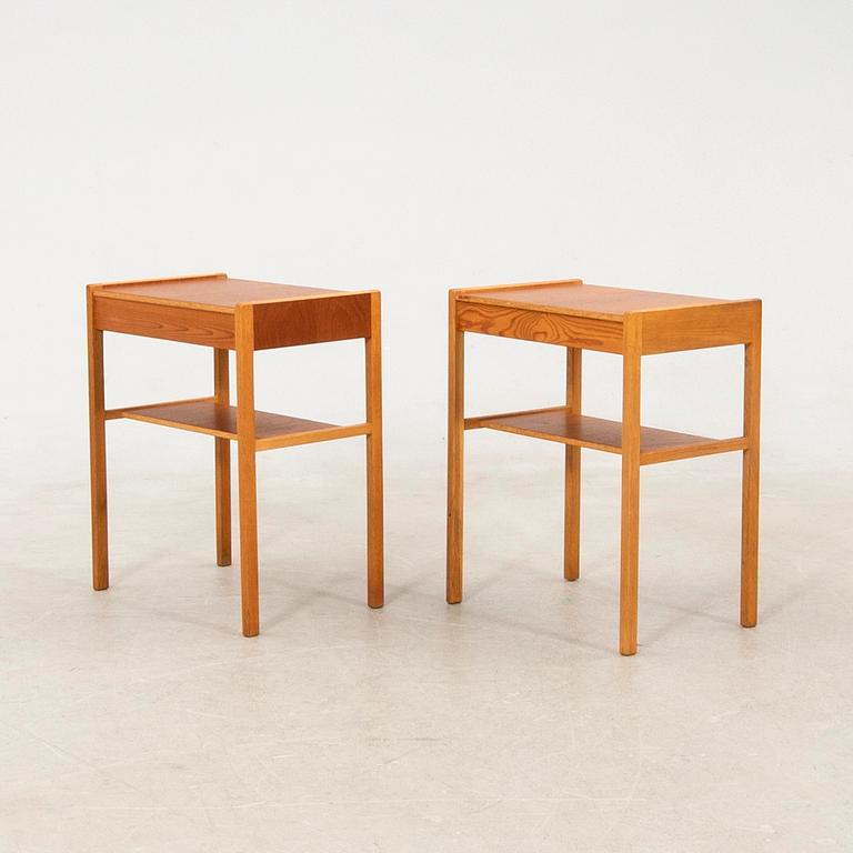 Bedside tables, a pair from the 1960s.