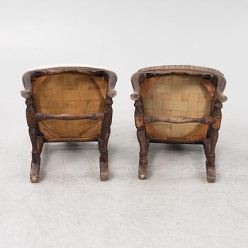 Stolar, 3 st, senbarock, 1700-tal.