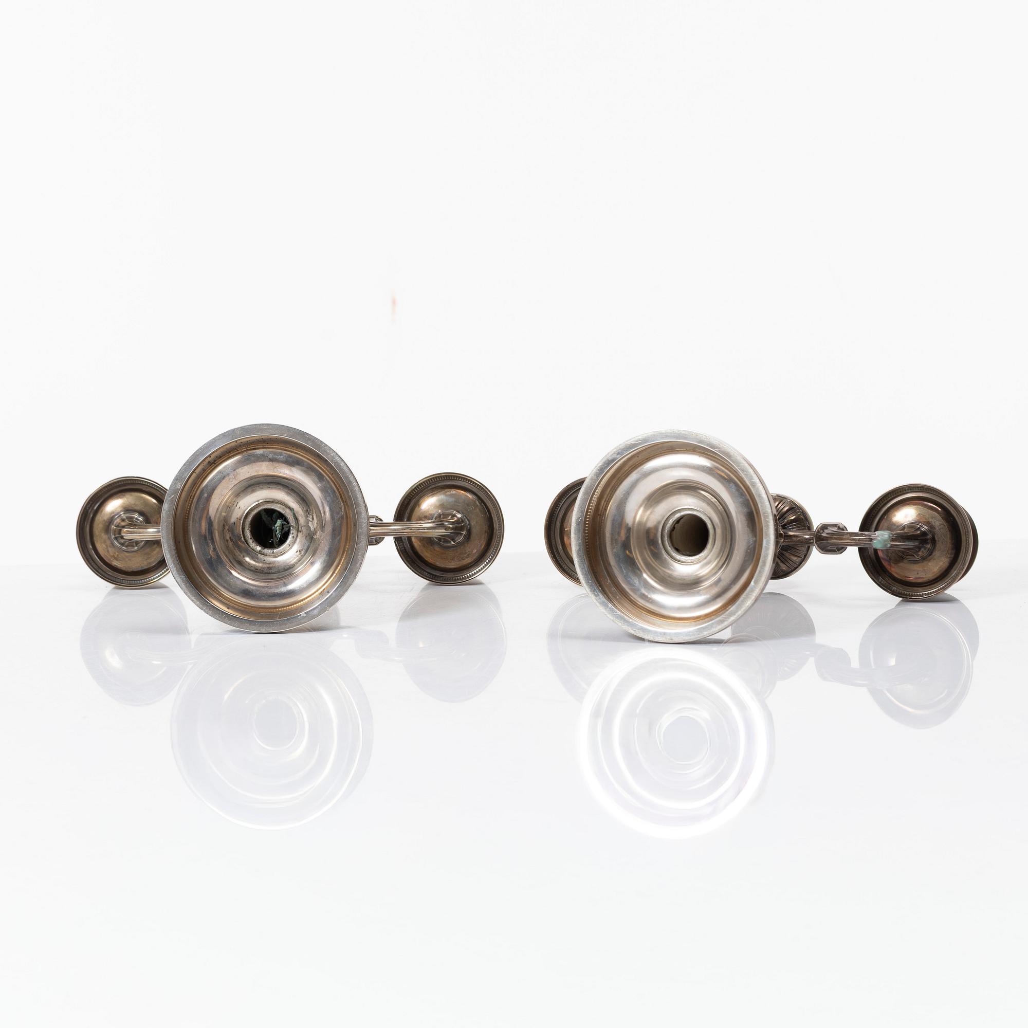 Kandelabrar, silver, ett par, Tetard Frères, Frankrike, omkring år 1900.