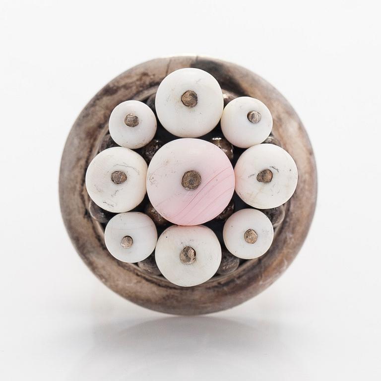 Saara Hopea, a silver ring with agates, Ossian Hopea, Porvoo 1964.