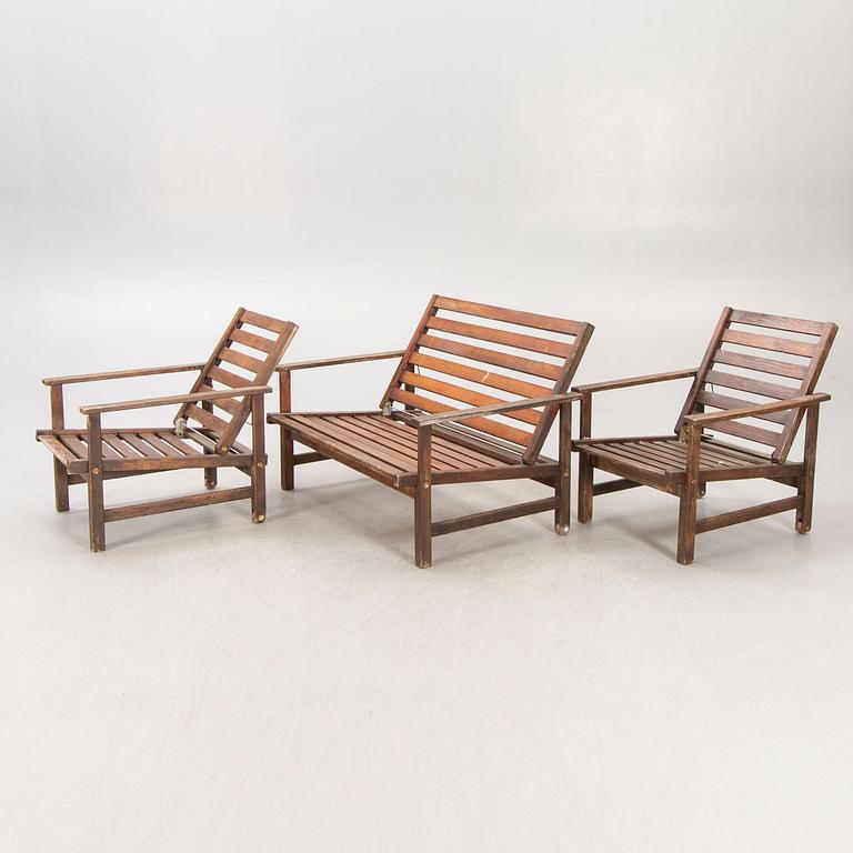 Elsa Stackelberg, garden group 4 dlr and associated cushions, Fri Form late 20th century.