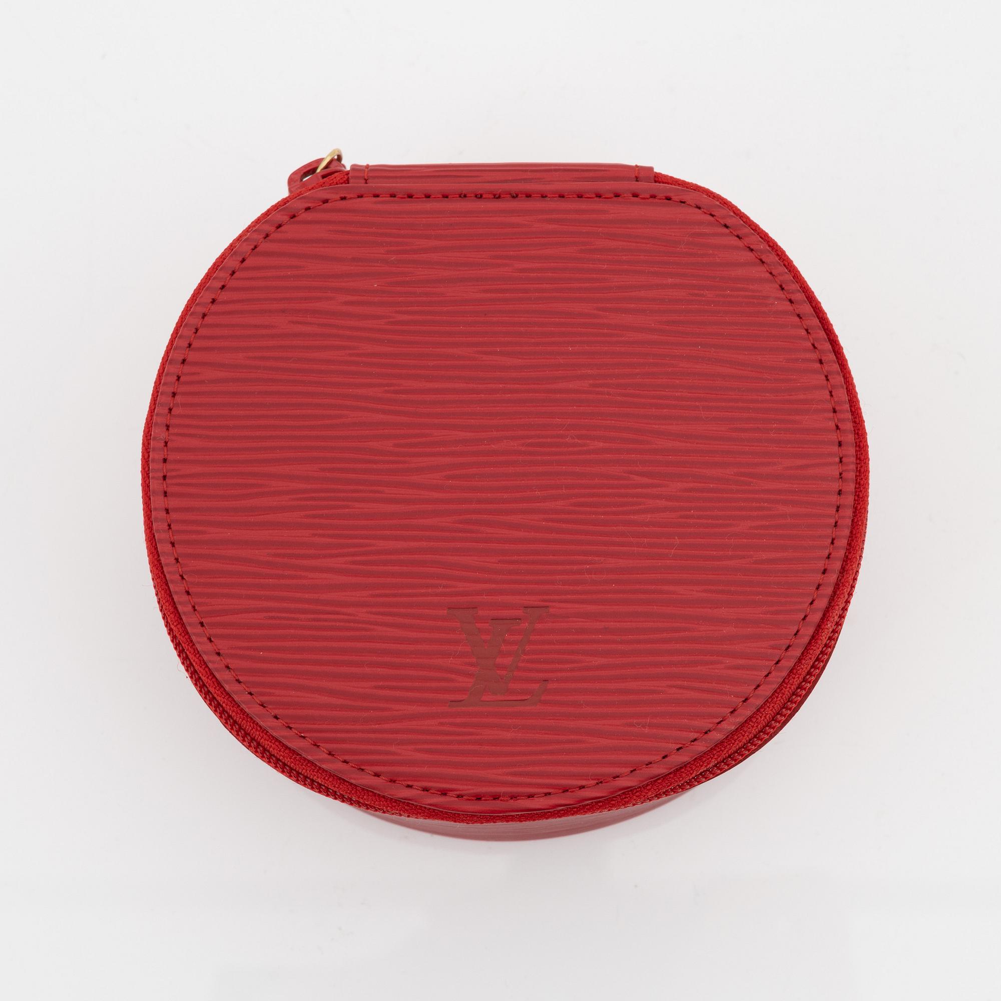 Louis Vuitton, a red epi leather 'Ecrin Bijoux Jewelry case', 2003.
