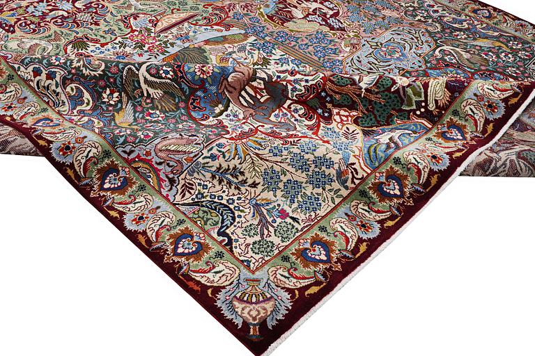 A Kashmar carpet, c. 388 x 299 cm.