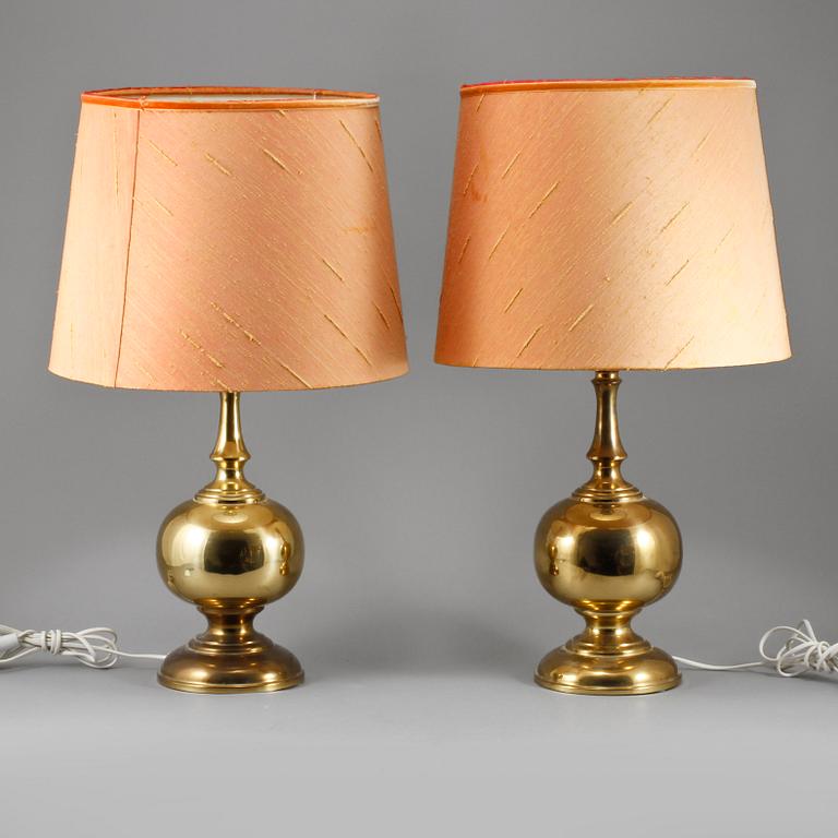 BORDSLAMPOR, ett par, Uno Dahlén, Aneta, Växjö, 1900-talets andra hälft.