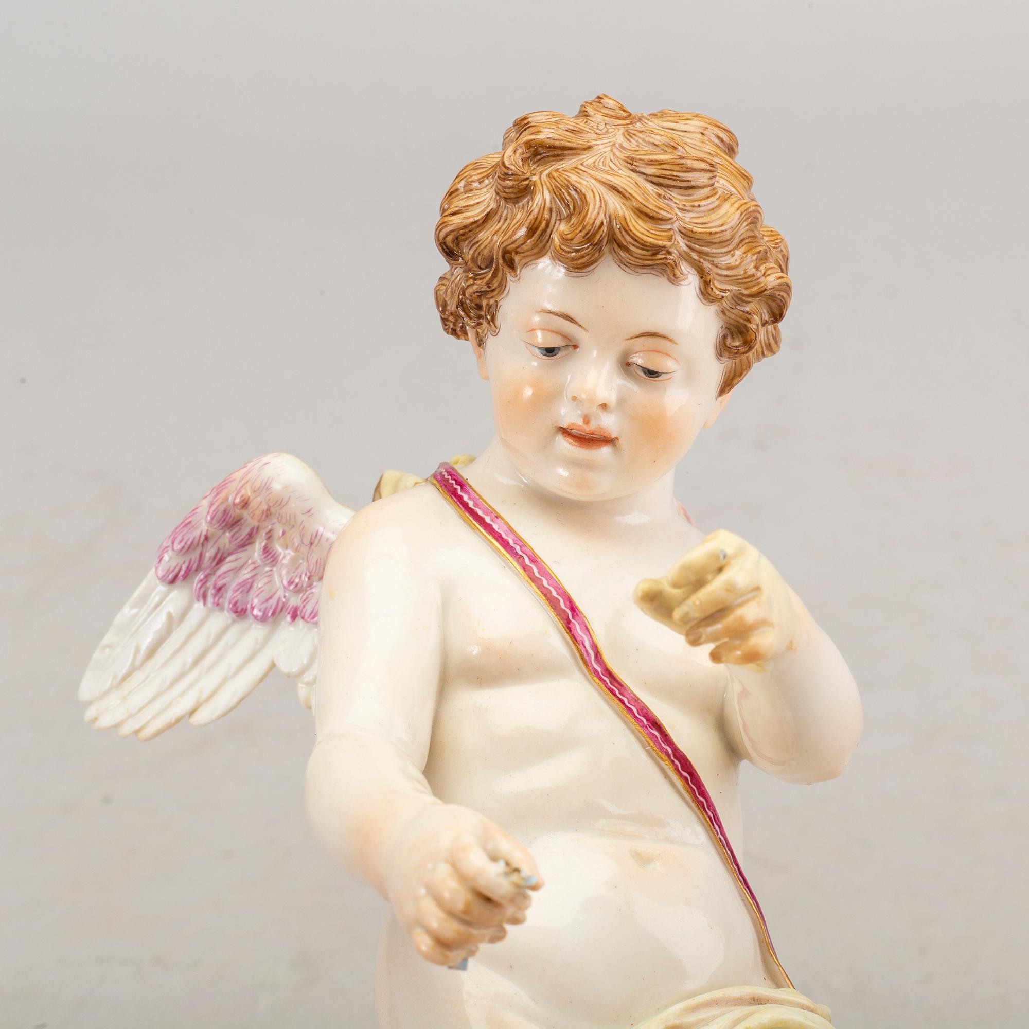 A late 19th century porcelain Meissen figurine.