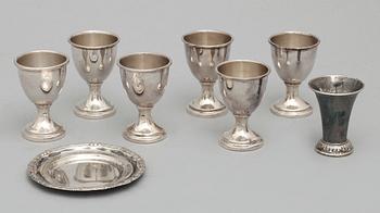 PARTI SILVER, 8 delar. 1900-tal. Tot vikt ca 230 g.