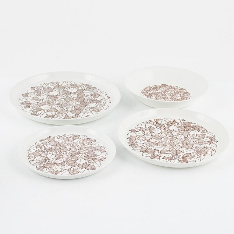 Stig Lindberg, a 31-piece "Rosenfält' flintware service, Gustavsberg.