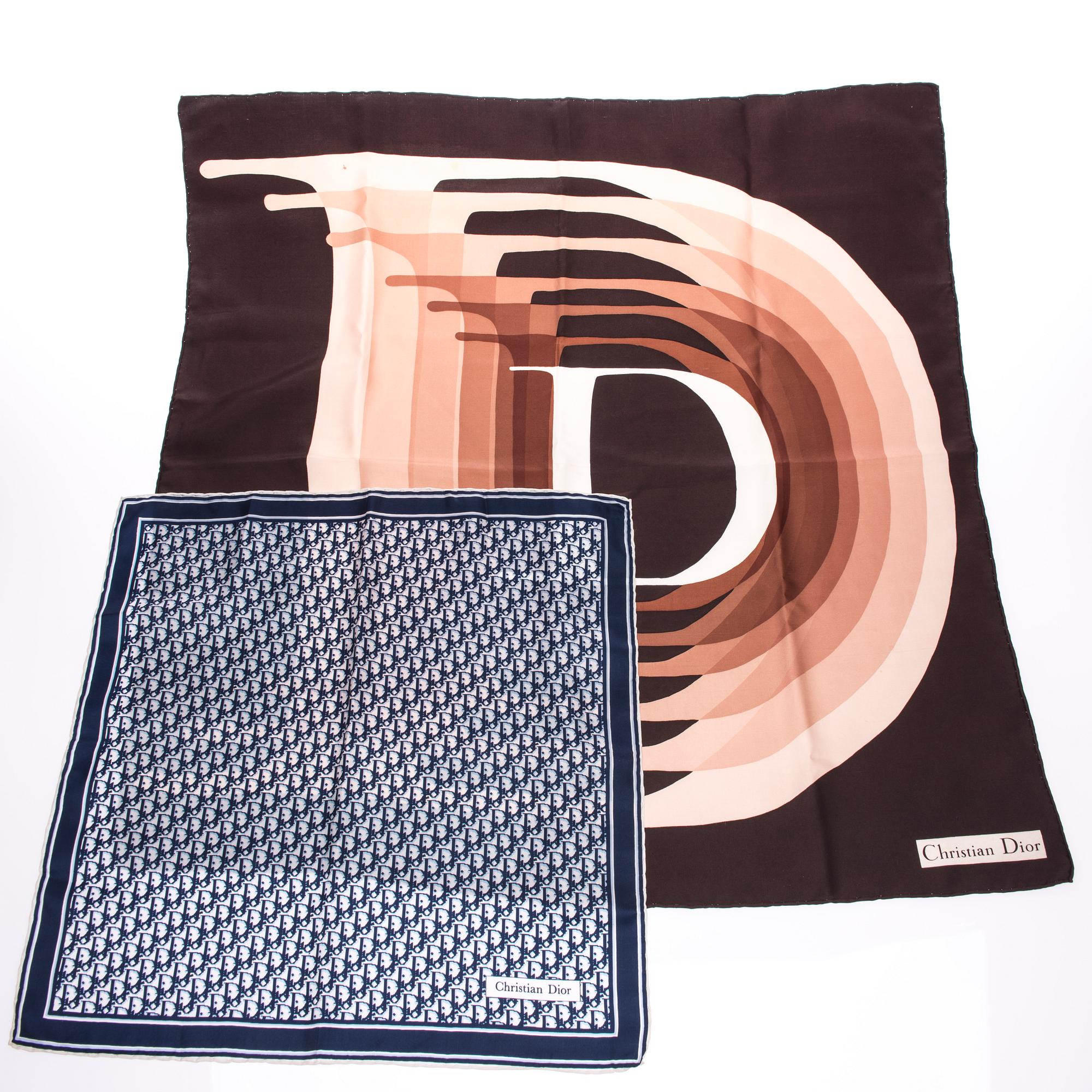 HUIVEJA, 2 kappaletta, Christian Dior.