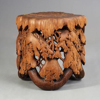 Knut Fjaestad, A Knut Fjaestad Art Nouveau sculptured pine table, Sweden ca 1900.