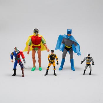 Seven Batman objects from the latter half of the 20th century.