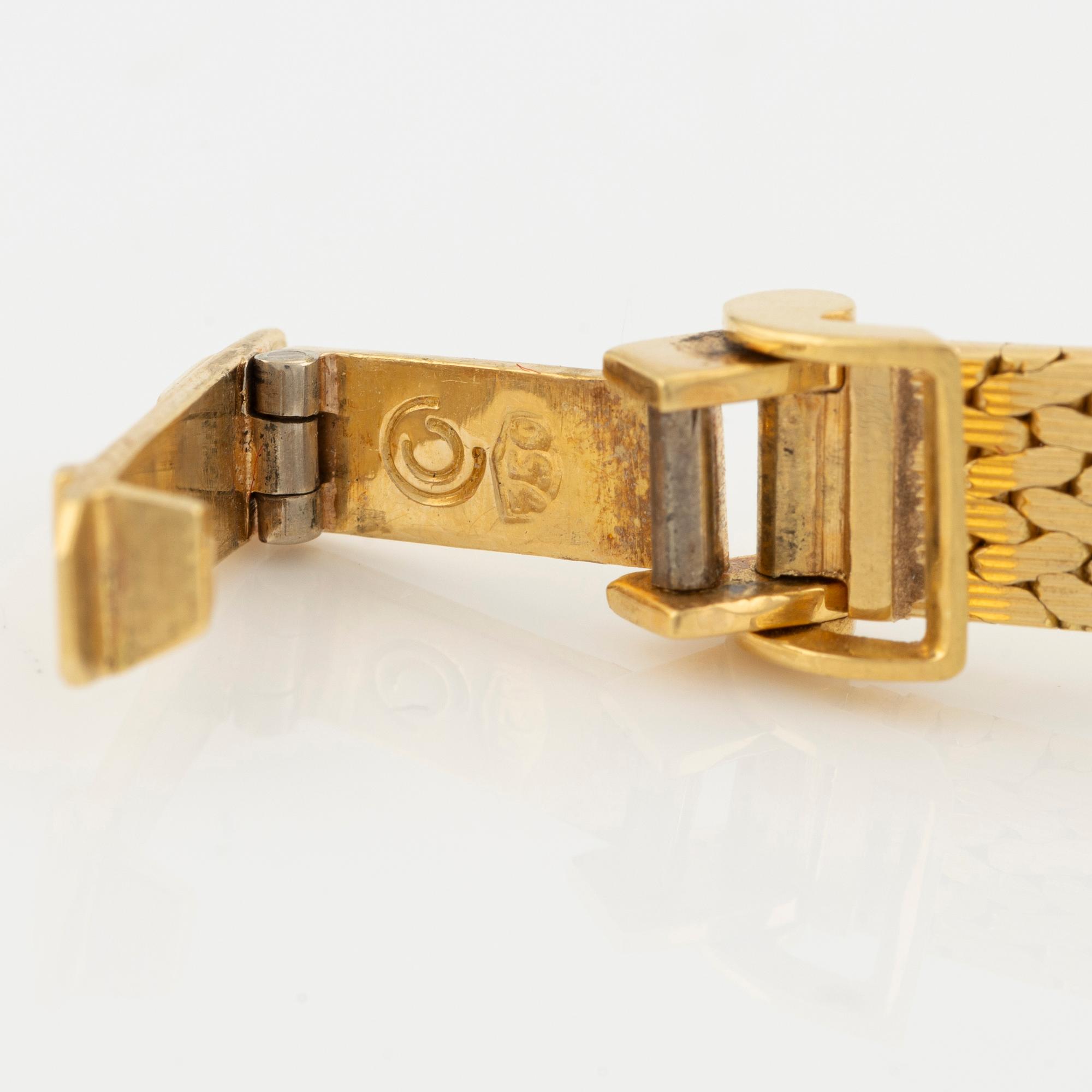 Certina, 18K gold, wristwatch, 17 mm.