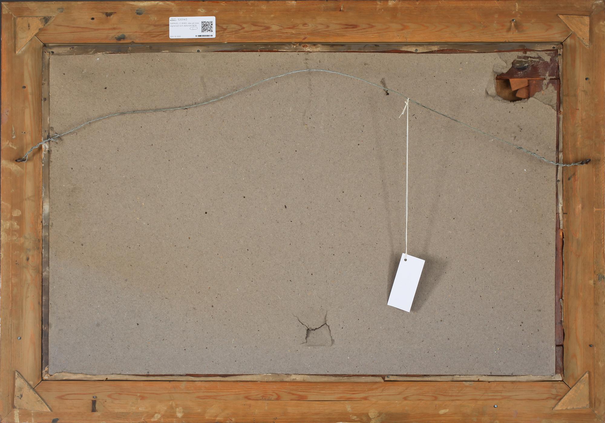 SAMUEL C BIRD, olja på duk, signerad och daterad 1876.