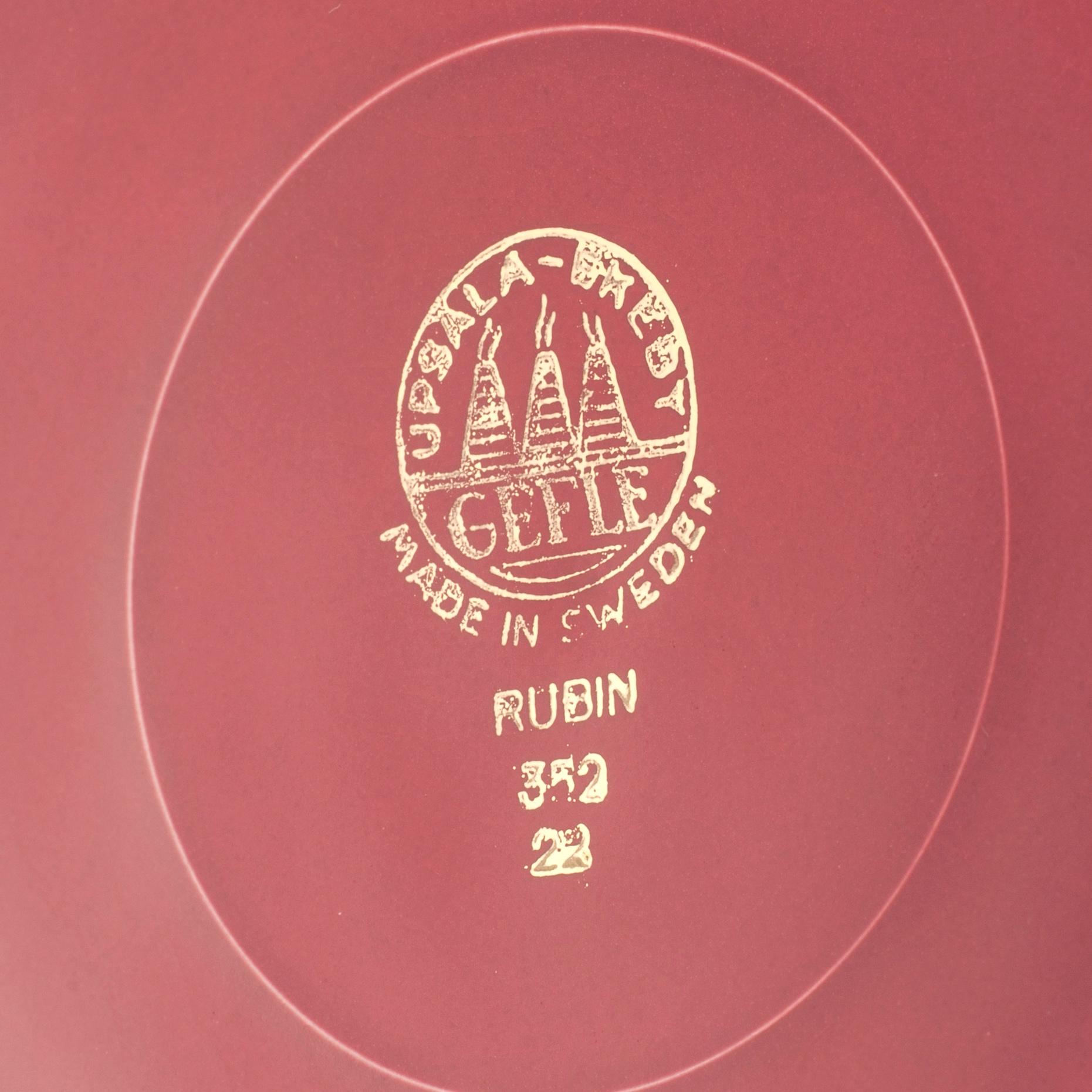 ARTHUR PERCY, 19 pieces of 'Rubin' creamware from Upsala-Ekeby Gefle.