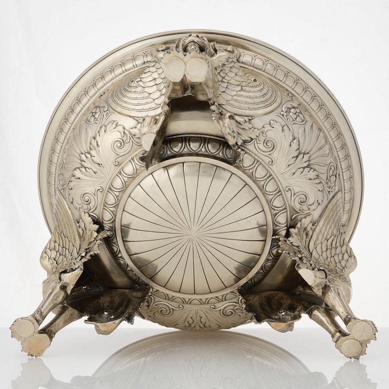 A German 20th century parcel-gilt silver thureen.