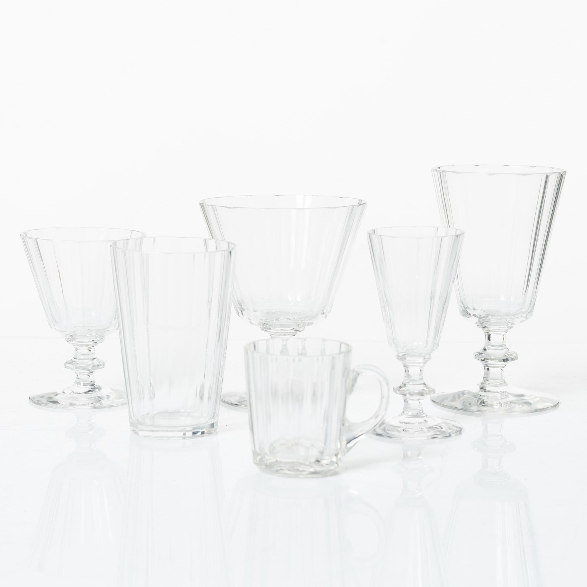 Elis Bergh, glass service, 68 pieces, "Karlberg", Kosta.